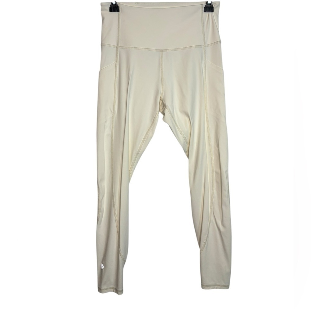 Greyson Soleil Womens Leggings Stretch Nylon Side Leg Pockets Activewear Medium